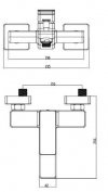 OMNIRES - Bateria wannowa czarny mat PARMA PM7440BL