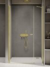 NEW TRENDY Drzwi wnękowe NEW SOLEO LIGHT GOLD PLUS 1D U 150x195 czyste 6mm Active Shield 2.0  wsp. prostopadły D-0987A-WP