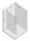 NEW TRENDY Kabina prysznicowa NESTA COPPER BRUSHED WALK-IN U 120x200 szkło czyste 8mm Active Shield 2.0 - WSPORNIK KĄTOWY K-1751-WL