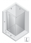 NEW TRENDY Kabina NESTA chrom 1D kwadratowa L 90x90x200 czyste 6mm Active Shield 2.0 K-3604