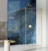 NEW TRENDY kabina prysznicowa narożna prostokątna Smart Light Gold złota 110x80 cm EXK-4233