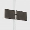 NEW TRENDY Drzwi wnękowe NESTA GUNMETAL BRUSHED 1D P 90x200 czyste 6mm Active Shield 2.0 D-0930A