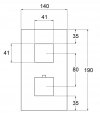 REIHE - bateria podtynkowa IMEX  2-funkcyjna termostatyczna czarna  IM-BN-BL