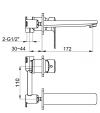 Kohlman Bateria umywalkowa TEXEN QW180T