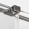 NEW TRENDY Drzwi wnękowe SMART GUNMETAL BRUSHED 2D U 150x200 szkło czyste 8mm Active Shield 2.0 EXK-7835