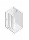 NEW TRENDY Kabina prysznicowa walk in 160x200 Smart Light Gold, przesuwna, wspornik skośny, reling EXK-6735-WU
