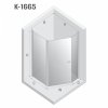 NEW TRENDY Kabina prysznicowa New Soleo Light Gold, pięciokątna, asymetryczna, drzwi pojedyncze 100x80 K-1665