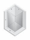 NEW TRENDY Kabina prysznicowa NEW SOLEO GOLD BRUSHED 1D prostokątna U 70x80x195 szkło czyste 6mm Active Shield 2.0 - wsp. równoległy K-4171-WP