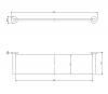 OMNIRES Półka szklana MODERN PROJECT miedź szczotkowana MP60930CPB