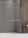 NEW TRENDY Kabina ścianka WALK-IN AVEXA GOLD SHINE z wieszakiem relingowym 140x200 EXK-3231