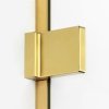 NEW TRENDY Drzwi wnękowe AVEXA GOLD BRUSHED 1D L 100x200 szkło czyste 6mm Active Shield 2.0 złoto szczotkowane EXK-1718