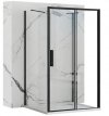REA - Kabina Prysznicowa Przyścienna RAPID SLIDE Black-Czarna  /drzwi 110 + ścianka 100 x2 + ramię x2/