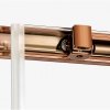 NEW TRENDY Kabina prysznicowa PRIME COPPER BRUSHED 2D prostokątna 80x100x200 szkło czyste 6mm Active Shield 2.0 D-0808A/D-0813A