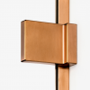 NEW TRENDY  Kabina prysznicowa AVEXA COPPER BRUSHED walk-in U 150x200 szkło czyste 8mm Active Shield 2.0  EXK-7174