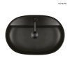 Oltens Hamnes Thin umywalka 62x42 cm nablatowa owalna czarny mat 41314300