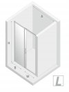 NEW TRENDY Drzwi wnękowe prysznicowe przesuwne PRIME WHITE 150x200 D-0410A/D-0411A