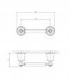 OMNIRES Uchwyt na papier toaletowy AL53510GL ART LINE 