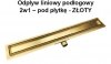 AQUALine - Odpływ liniowy posadzkowy złoty/gold 2w1 pod płytkę 80cm L04GL