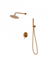 LAVITA Podtynkowy zestaw prysznicowy z deszczownicą Orion Brushed Copper 