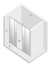 NEW TRENDY Drzwi prysznicowe wnękowe przesuwne PRIME 170x200 D-0337A