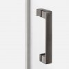 NEW TRENDY Drzwi wnękowe NESTA GUNMETAL BRUSHED 1D L 90x200 czyste 6mm Active Shield 2.0 D-0929A
