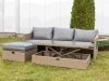 NOVOTERM Zestaw mebli ogrodowych MALTA beżowe (sofa+stolik+poduchy)
