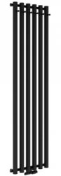 AQUAFORM - Grzejnik łazienkowy ASAMI PLUS pionowy 1500X332 416W / przył. dolne 50MM z wieszakami czarny  GRŁ-G/AP-1500X332-C