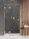 NEW TRENDY Drzwi prysznicowe wnękowe AVEXA GOLD SHINE Linia Platinium 140x200cm 