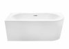 BESCO Wanna wolnostojąca Avita A-line 150 L + syfon klik-klak czarny z przelewem slim #WAA-150ALCS
