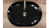 REA - Umywalka nablatowa NADIA 50 Black Stone