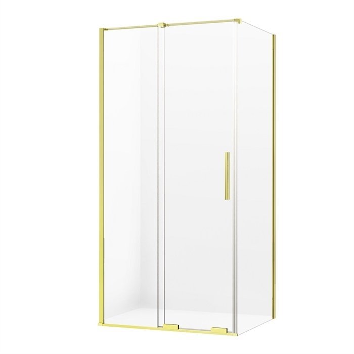 NEW TRENDY kabina prysznicowa naro na prostok tna Smart Light Gold z ota 100x110 cm EXK 4231 Kabiny prostok tne Kabiny prysznicowe