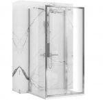 REA - Kabina Prysznicowa Przyścienna RAPID SLIDE Chrom  /drzwi 110 + ścianka 80 x2 + ramię x2/