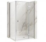 REA - Kabina Prysznicowa narożna przyścienna ATLAS 80x100 Chrom / drzwi PRAWE 80 + ścianka 100