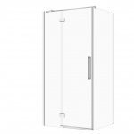CERSANIT - Set C90 - Kabina Prostokątna CREA na zawiasach 100x90X200  LEWA  Chrom szkło transparentne  S601-294