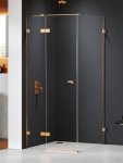 NEW TRENDY Kabina prysznicowa EVENTA COPPER BRUSHED 1D prostokątna L 80x70x200 szkło czyste 8mm Active Shield 2.0 EXK-8008