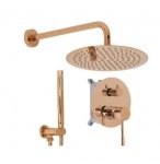 REA - Zestaw natryskowy podtynkowy LUNGO Diamond Miedź + BOX