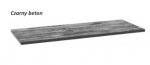AQUAFORM - blat umywalkowy OTTIMA 110 pełny 110X2,5X46 Czarny beton  AQ.401-17011033
