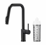 ARMATURA KRAKÓW KFA DUERO PURE STYLE bateria kuchenna z funkcją filtracji wody i wyciąganą wylewką, BLACK + zestaw filtrujący PROFINE SILVER S 6623-314-81