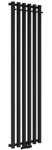 AQUAFORM - Grzejnik łazienkowy ASAMI PLUS pionowy 1500X332 416W / przył. dolne 50MM z wieszakami czarny  GRŁ-G/AP-1500X332-C