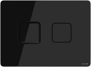 CERSANIT - Przycisk pneumatyczny ACCENTO Square szkło czarne  S97-058