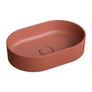 OMNIRES Share Umywalka nablatowa z kompozytu 55 x 36 cm terracotta (TE) OVOUNTE