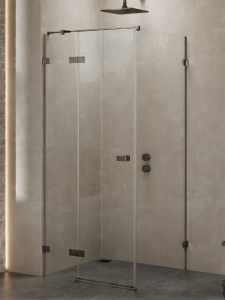 NEW TRENDY Kabina prysznicowa 80x100x200 Avexa Gunmetal Brushed pojedyncze drzwi EXK-3321/EXK-3351
