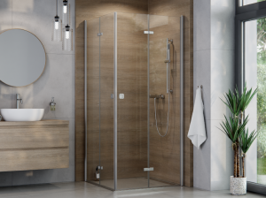 BESCO Kabina kwadratowa składana 80x80x195  Exo-H 80 Chrom KEH-80-195