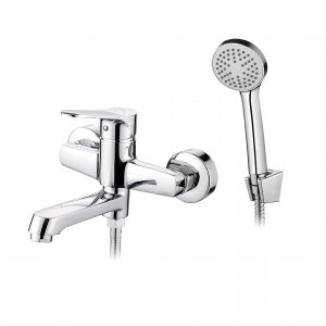 KUCHINOX - Bateria wannowa ATEZ ścienna z zestawem natryskowym Chrom  BTK_011D