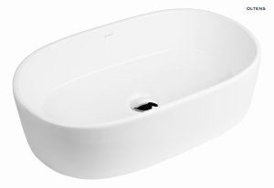 OLTENS Lom umywalka 55x34 cm owalna nablatowa biała 40811000