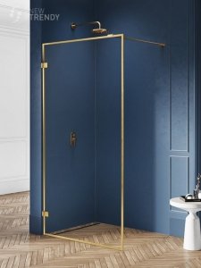 NEW TRENDY Kabina ścianka prysznicowa walk-in AVEXA GOLD BRUSHED 130x200 EXK-3138