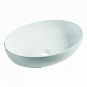 AQUAFORM - umywalka nablatowa ALMERIA owalna 51,5x39,5 cm, kolor biały AQ.448-0141151