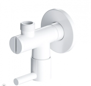 OMNIRES zawór kątowy biały mat 8857WM