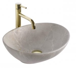 REA - Umywalka nablatowa SOFIA Beige Matt