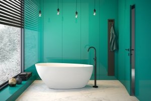 BESCO Wanna wolnostojąca Goya 160 + klik-klak biały czyszczony od góry #WMD-160-GKW